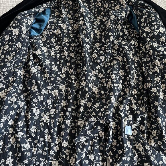 Sundance Monte Rosa Blazer Womens 6 Black Velvet Button Floral Jacket Silk NEW - Picture 15 of 15